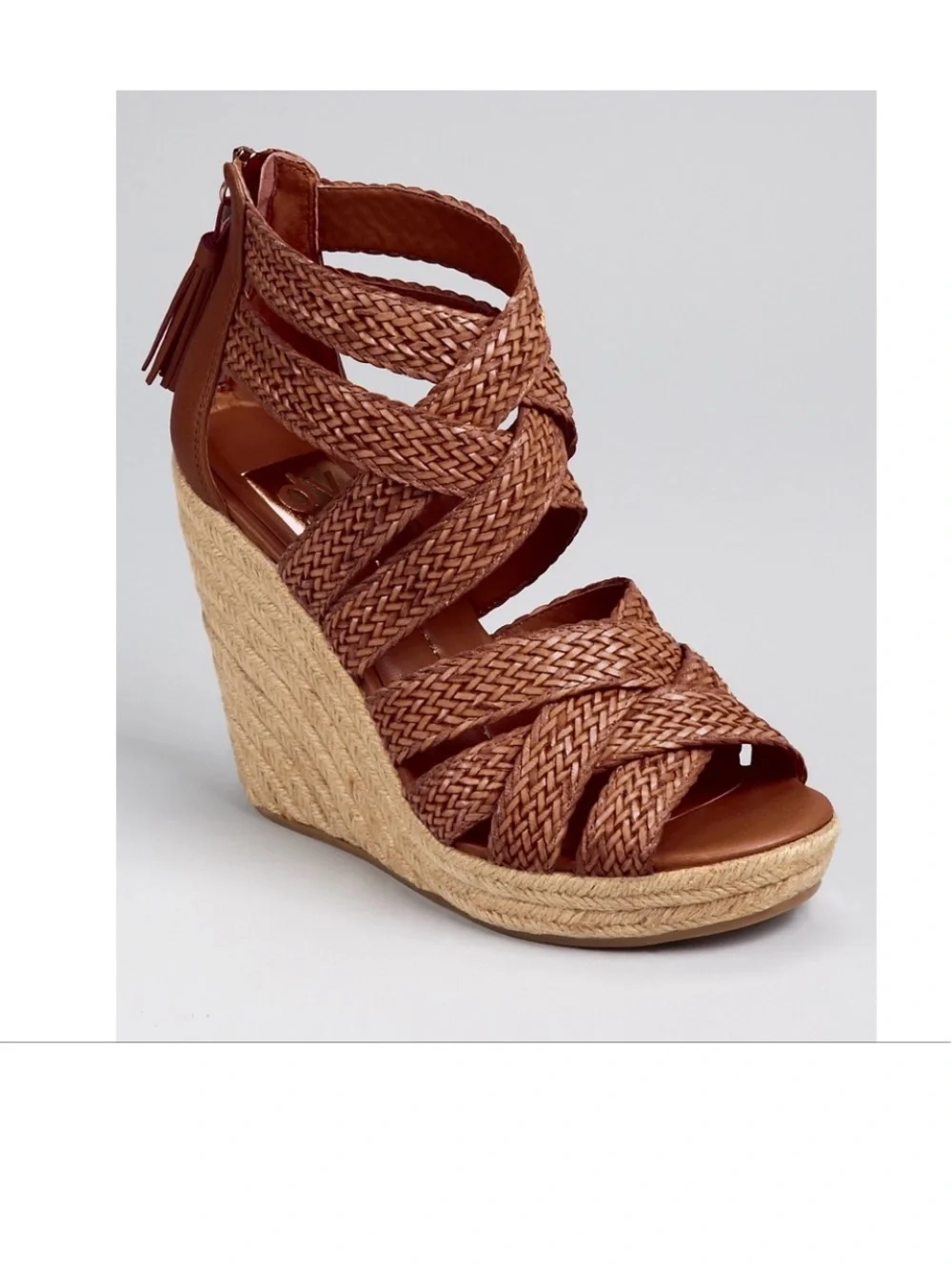 DV by Dolce Vita Tulle Woven Strap Wedge Sandals 8
